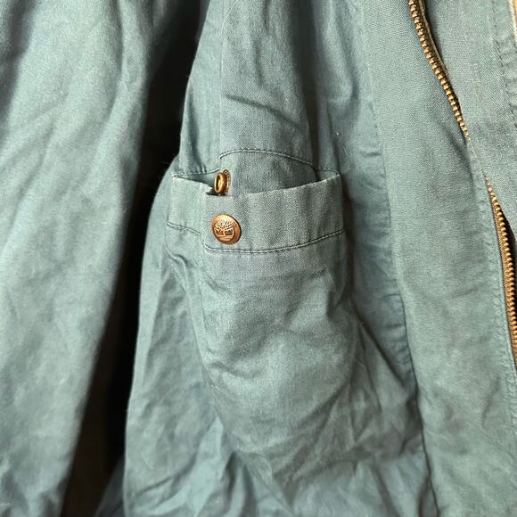 Timberland Weathergear Men's Vintage 1994 Green Canvas Leather Trim Jacket Sz L - Picture 14 of 16
